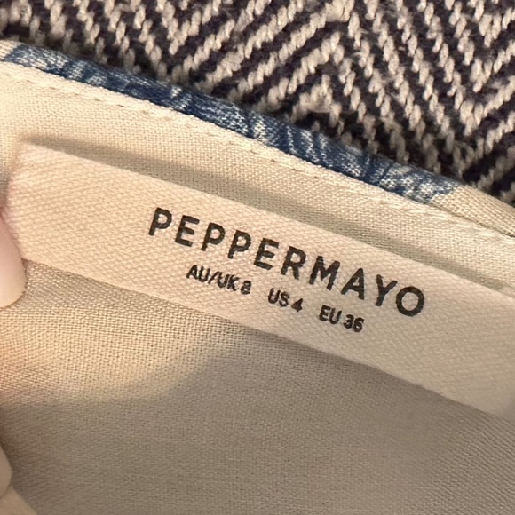 PEPPERMAYO - White and Blue Floral Mini Dress - Picture 5 of 7